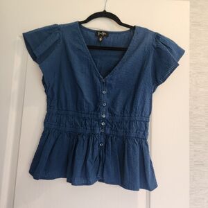 Jessica Simpson Textured Blpuse Size M Euc